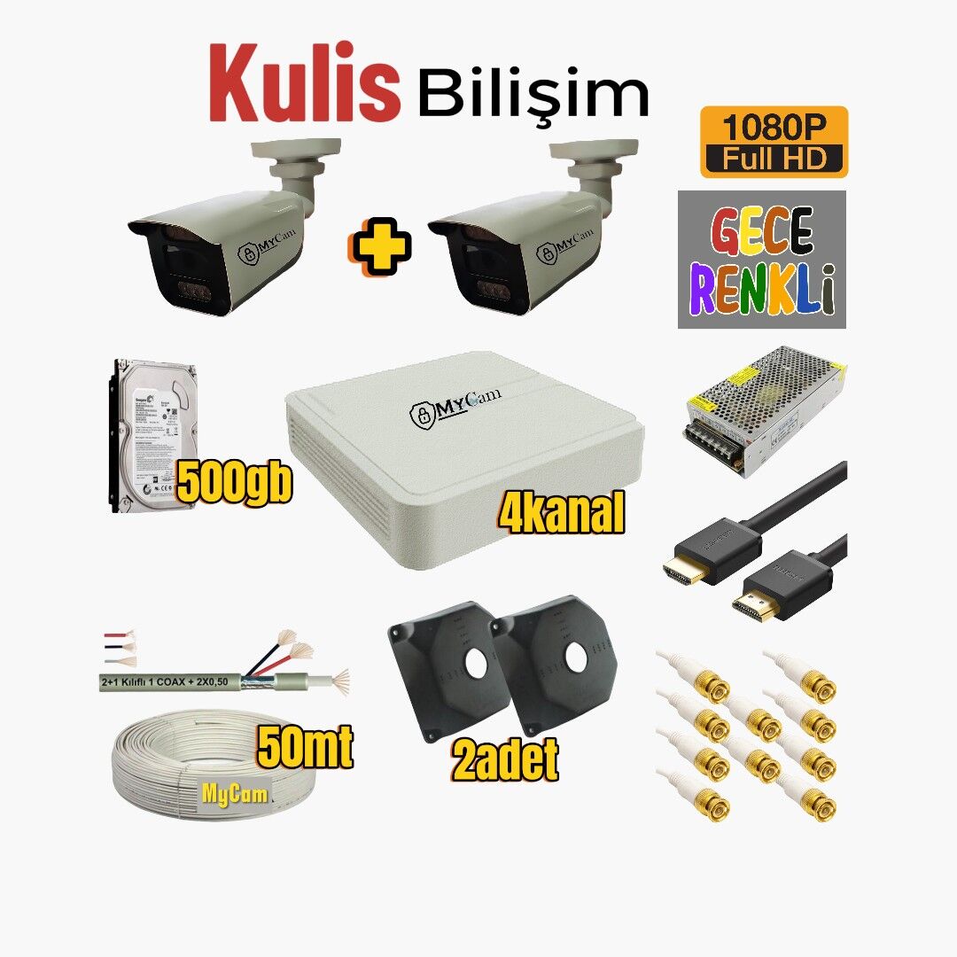 MYCAM 2Lİ KAMERA FULL SET