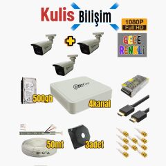 MYCAM AHD 3LÜ KAMERA FULL SET