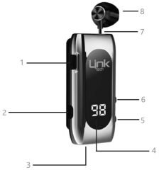 LİNKTECH V80 Pro Makaralı Titreşimli 20 Saat Bluetooth Kulaklık