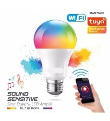 fulltech  Akıllı Rgb Led Lamba Ampül 9w 800 Lümen Wifi Tuya Uygulama Destekli Renk Değiştiren 16 Milyon Renk