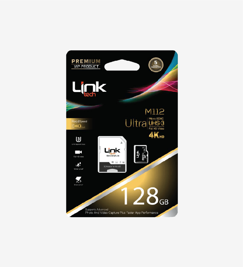 LİNKTECH M112 Premium Mikro SD 4K Ultra 128 GB Hafıza Kartı