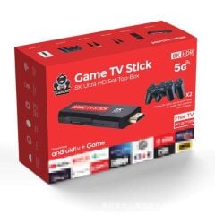 GAME STİCK X2 ANDROİD TV Game Retro Oyun Konsolu 8K HDR 5G 64GB 3D 4K